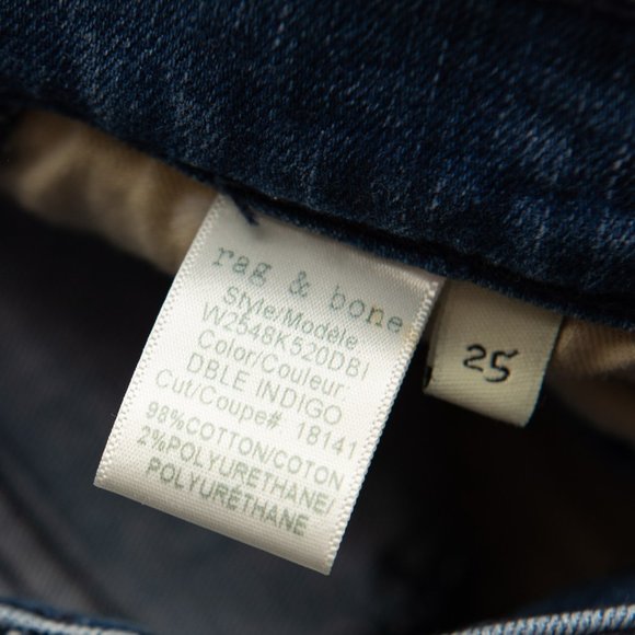 Rag & Bone Mazie Jeans Racing Panel High Rise Side Stripe Denim Skinny Size 25 - Picture 5 of 8